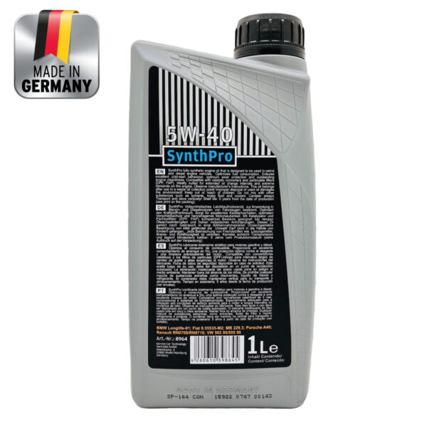 Aceite Sintetico Plusparts 5W-40 1 Litro 8964 - Image 2