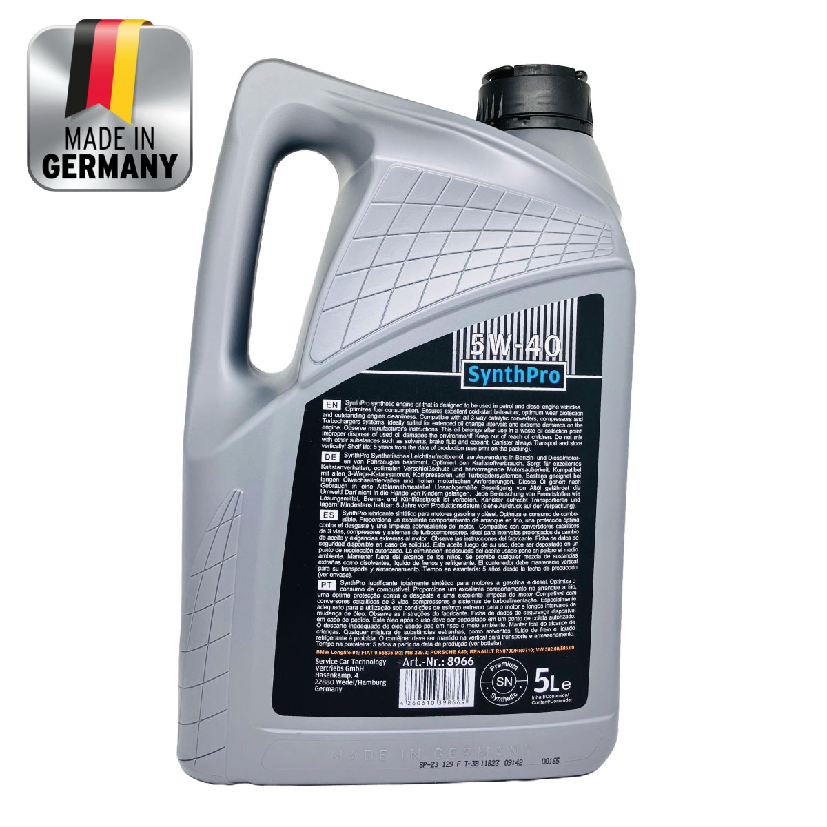 Aceite Sintetico Plusparts 5W-40 5 litros 8966 - Image 2